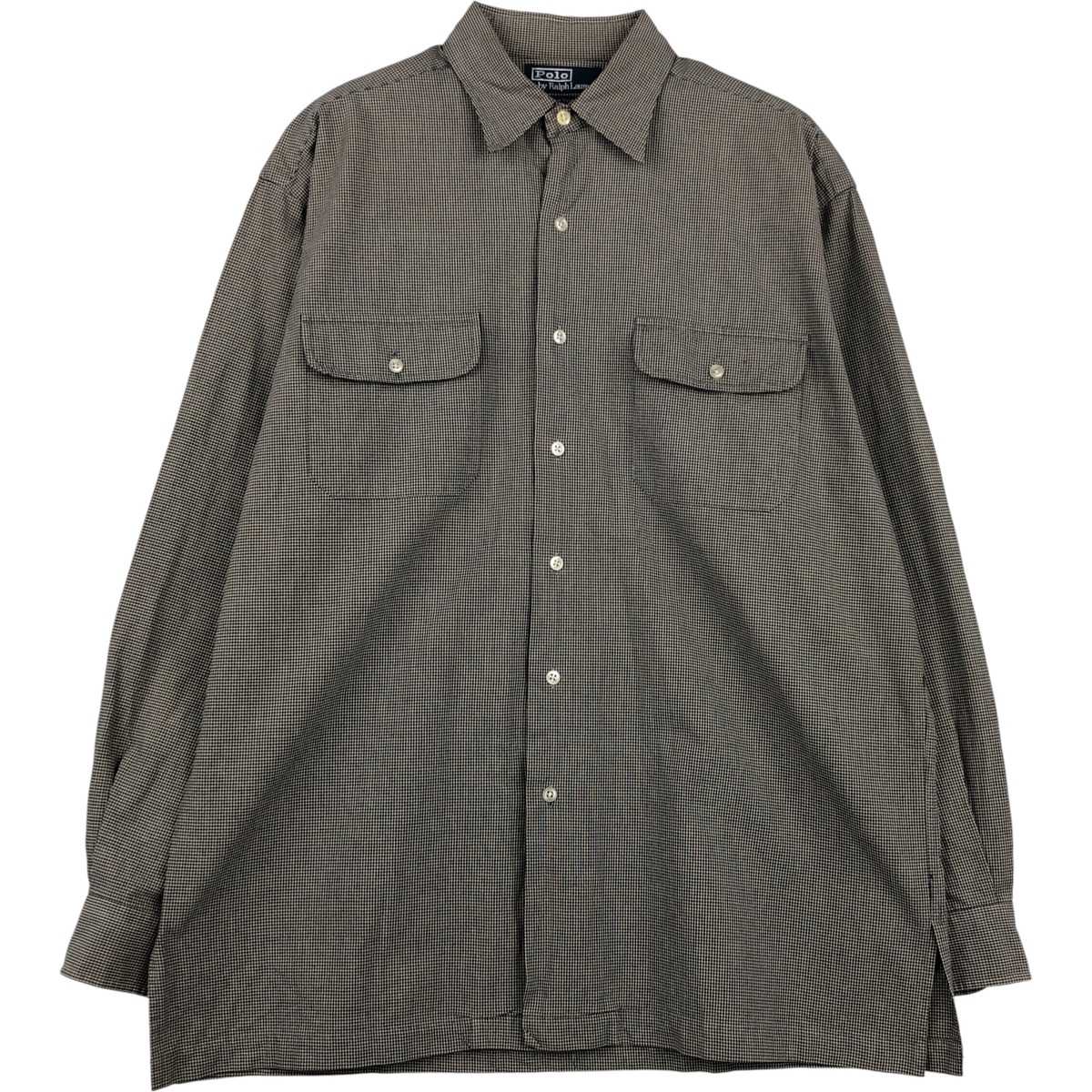 古着 ラルフローレン Ralph Lauren POLO by Ralph Lauren HULTON 長袖 コットンチェックシャツ ボックスシャツ メンズM相当 /eaa616042 【中古】 【260226】 ベージュ系 春夏秋冬
