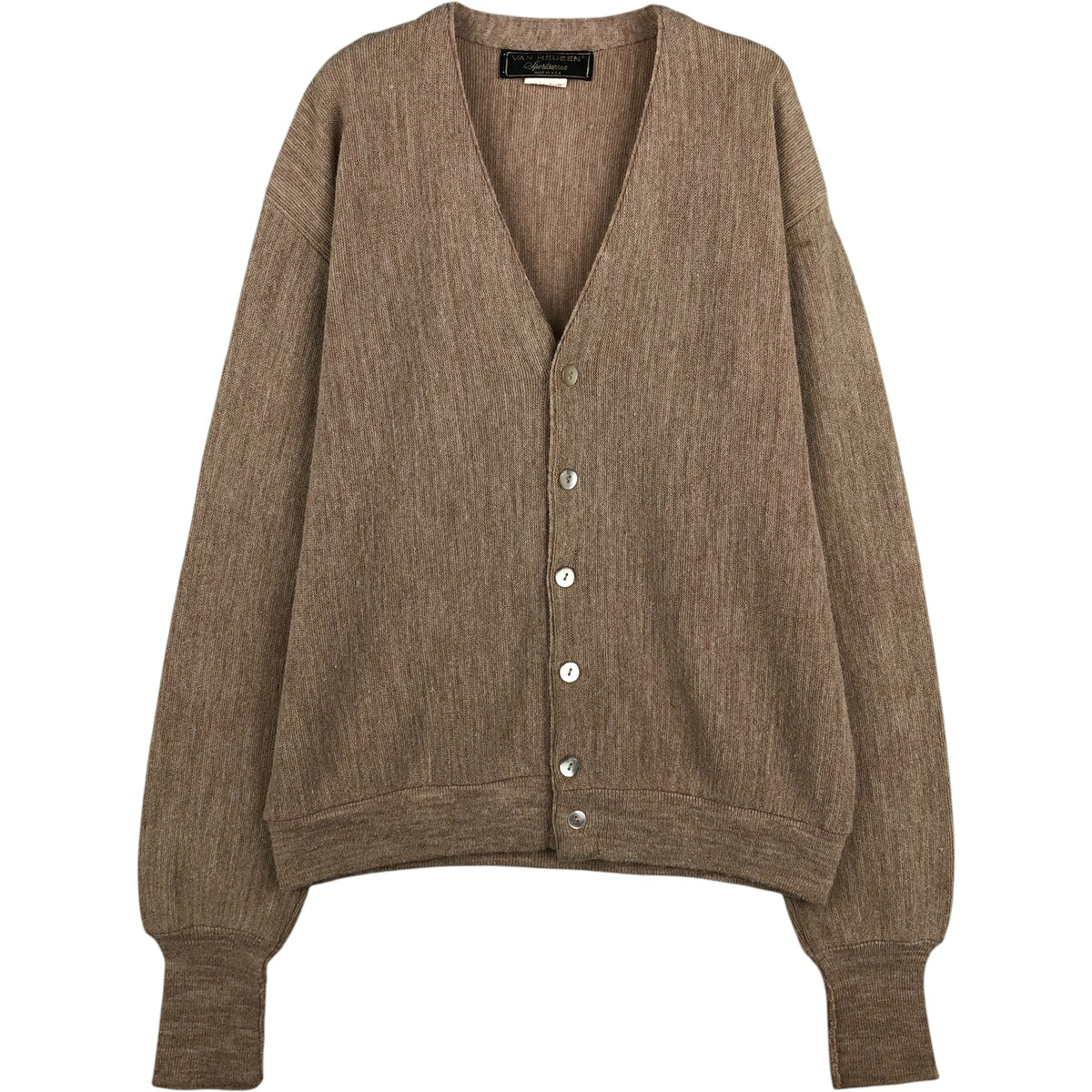 古着 70~80'S ヴァンヒューゼン Van Heusen アクリルニットカーディガン USA製 メンズL相当 ヴィンテージ /eaa616083 【中古】 【260302】 【SS2606_10】｜古着屋JAM