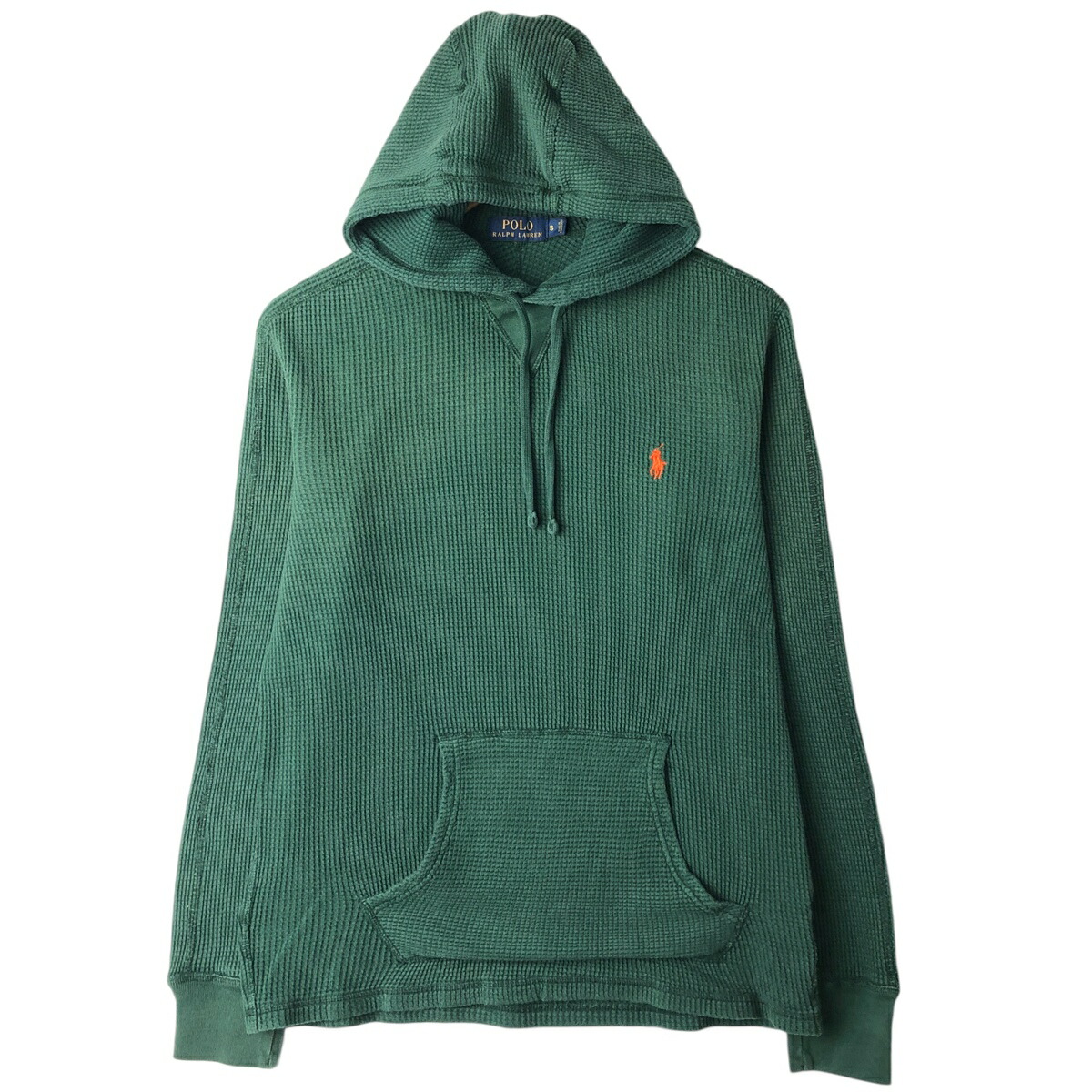 古着 ラルフローレン Ralph Lauren POLO RALPH LAUREN フード付き サーマルロングTシャツ メンズS相当 /eaa616143 【中古】 【260227】 グリーン系 春夏秋