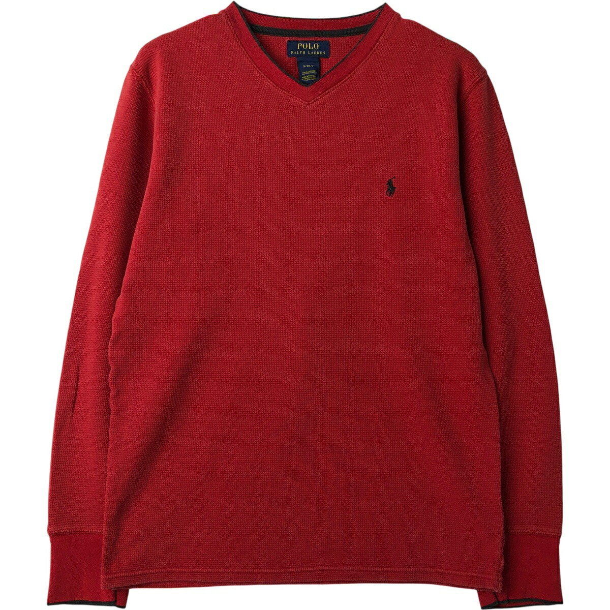 古着 ラルフローレン Ralph Lauren POLO RALPH LAUREN SLEEPWEAR Vネック ロングTシャツ ロンT メンズS相当 /eaa616257 【中古】 【260223】 レッド系 春夏秋