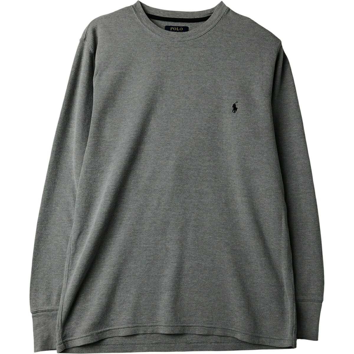 古着 ラルフローレン Ralph Lauren POLO RALPH LAUREN サーマルロンT ワッフル メンズL相当 /eaa616262 【中古】 【260222】 グレー系 春夏秋