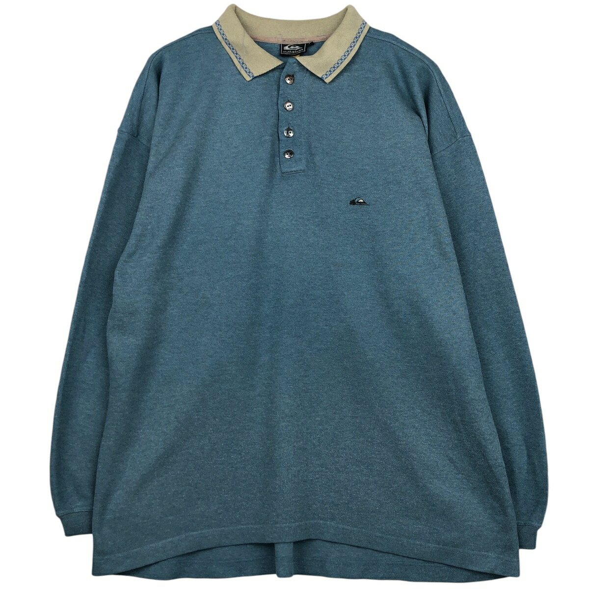 古着 クイックシルバー QUIKSILVER 長袖 ポロシャツ メンズL相当 /eaa616495 【中古】 【260228】 ブルー系 春夏秋