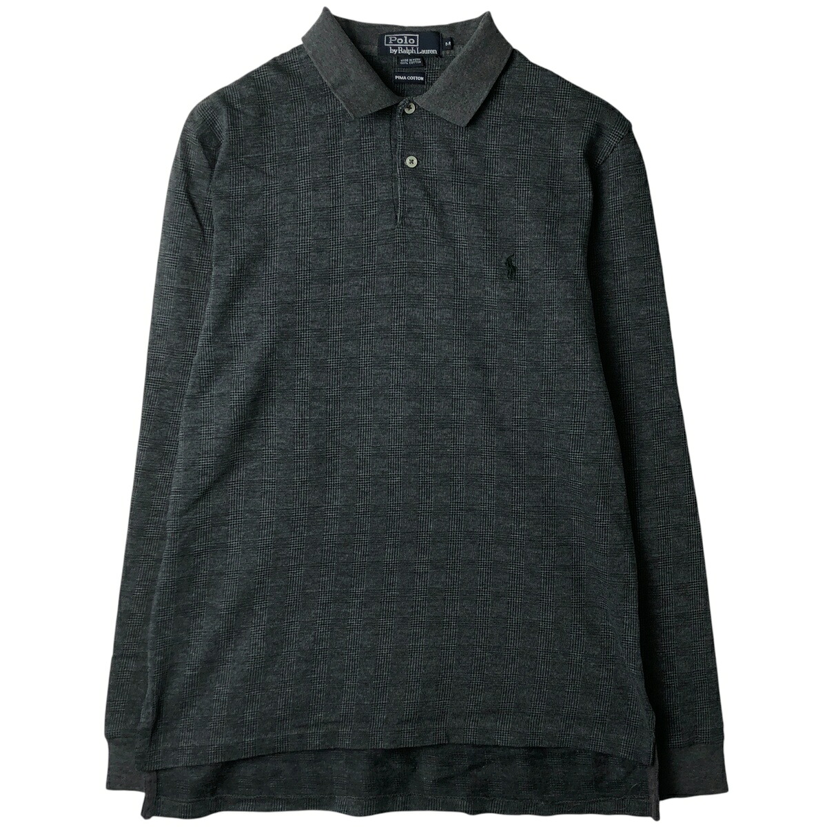 古着 ラルフローレン Ralph Lauren POLO by Ralph Lauren 長袖 チェック ポロシャツ メンズM相当 /eaa616500 【中古】 【260224】 グレー系 春夏秋