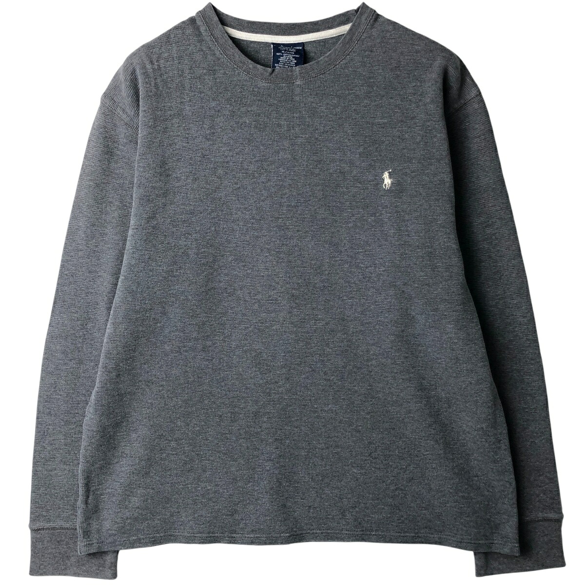 古着 ラルフローレン Ralph Lauren POLO RALPH LAUREN SLEEPWEAR サーマルロンT ワッフル メンズXL相当 /eaa616762 【中古】 【260228】 グレー系 春夏秋