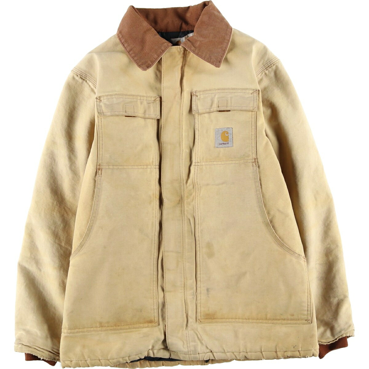 古着 カーハート Carhartt トラディショナルコート 中綿入り ダックワークジャケット メンズL相当 /eaa616950 【中古】 【260228】 ベージュ系 春秋冬