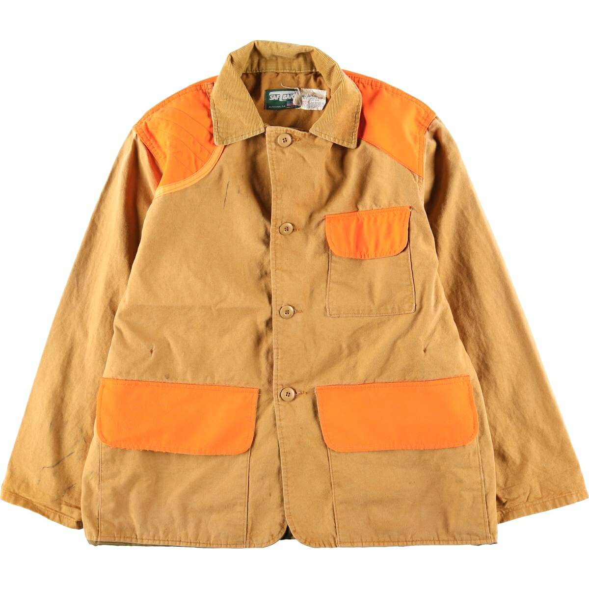 古着 80'S SAFTBAK ダック ハンティングジャケット USA製 メンズL相当 ヴィンテージ /eaa616989 【中古】 【260227】 ベージュ系 春秋冬
