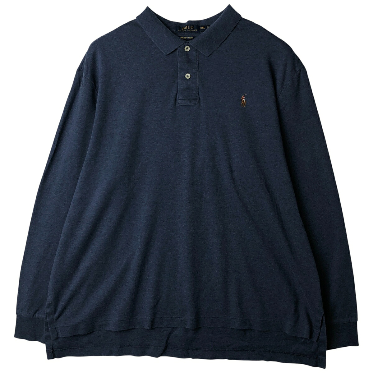 古着 ラルフローレン Ralph Lauren POLO RALPH LAUREN 長袖 ポロシャツ メンズXXL相当 /eaa617119 【中古】 【260224】 ネイビー系 春夏秋