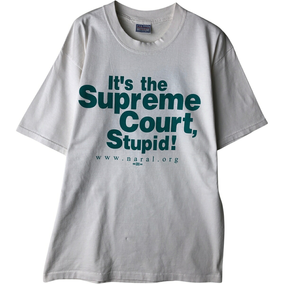 古着 90'S オールスポーツ ALL SPORT メッセージプリントTシャツ USA製 メンズL相当 ヴィンテージ /eaa617527 【中古】 【260301】 ホワイト系 春夏秋