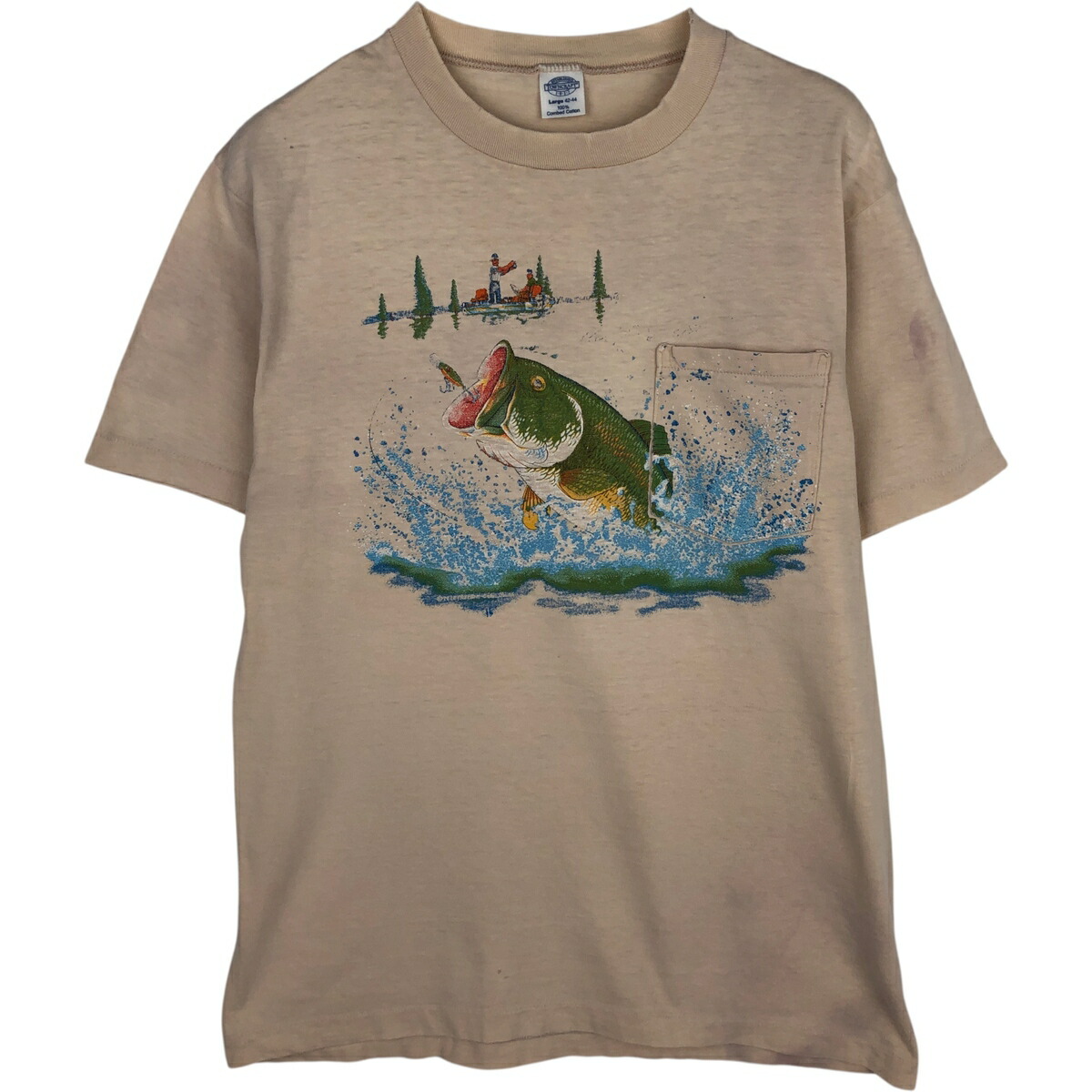 古着 タウンクラフト TOWN CRAFT 魚柄 アニマルTシャツ USA製 メンズL相当 /eaa617576 【中古】 【260302】 ホワイト系 春夏秋