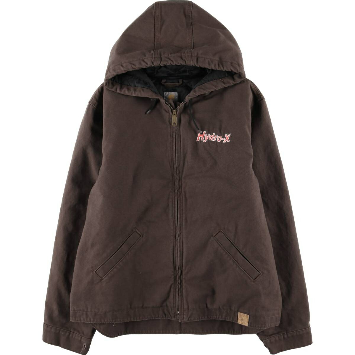 古着 カーハート Carhartt アクティブジャケット 中綿入り ダックフルジップパーカー メンズXL相当 キルティングライナー /eaa617636 【中古】 【260301】 ブラウン系 春秋冬