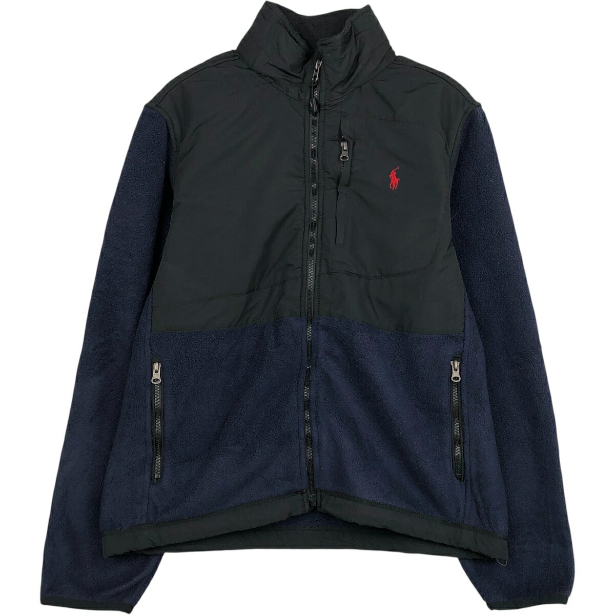 古着 ラルフローレン Ralph Lauren POLO by Ralph Lauren フリースジャケット メンズS相当 /eaa617714 【中古】 【260228】 ブラック系 春秋冬