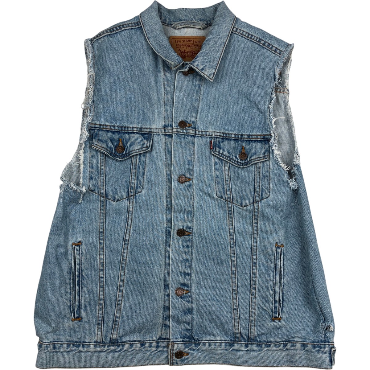 古着 90\'S リーバイス Levi\'s 70507-0334 カットオフ デニムベスト USA製 メンズXL相当 ヴィンテージ /eaa617752 【中古】 【260306】 ブルー系 春秋冬