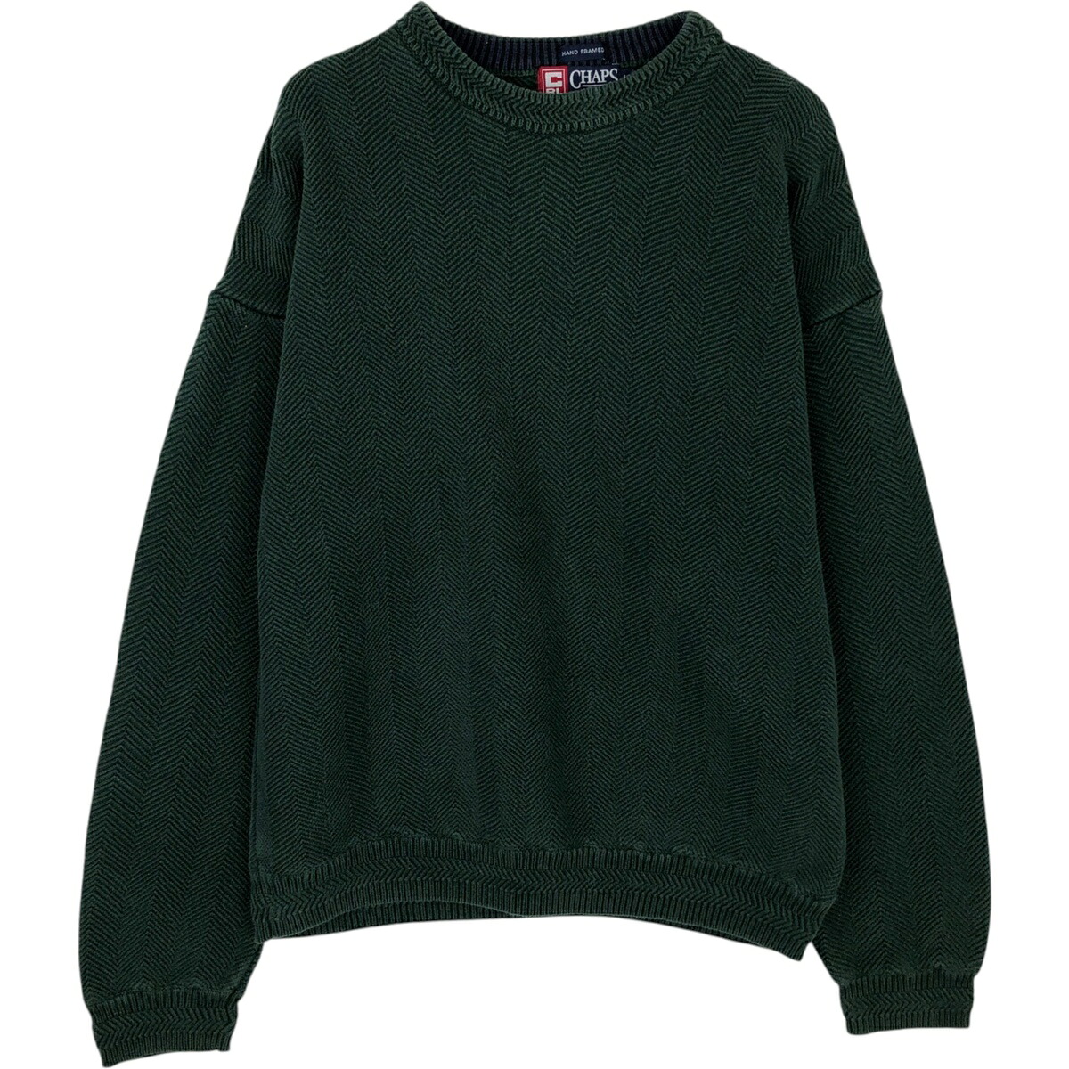 古着 ラルフローレン Ralph Lauren CHAPS チャップス ヘリンボーン コットンニットセーター メンズL相当 /eaa617790 【中古】 【260305】｜古着屋JAM