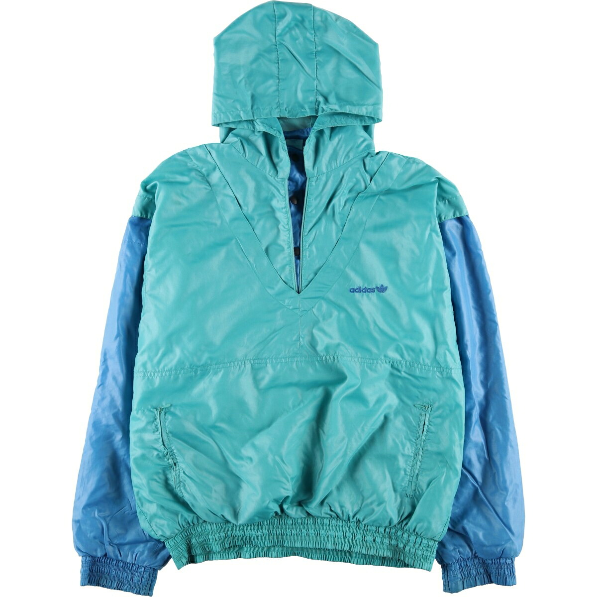 古着 ~80'S アディダス adidas フード付き ウォームアッププルオーバー 7-8 メンズXXL相当 ヴィンテージ フード付き /eaa617877 【中古】 【260306】 グリーン系 春秋冬