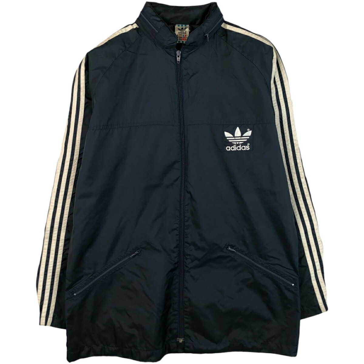 古着 80~90'S アディダス adidas トレフォイルロゴ ナイロンジャケット メンズL相当 ヴィンテージ /eaa617889 【中古】 【260303】 ネイビー系 春秋冬