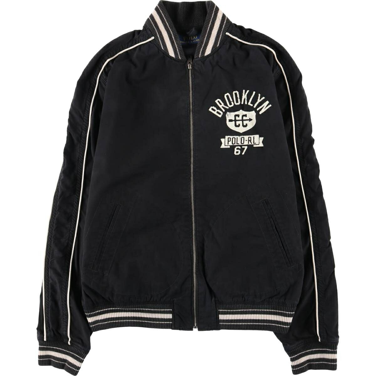 古着 ラルフローレン Ralph Lauren POLO RALPH LAUREN コットンブルゾン メンズL相当 /eaa618272 【中古】 【260305】 ブラック系 春秋冬