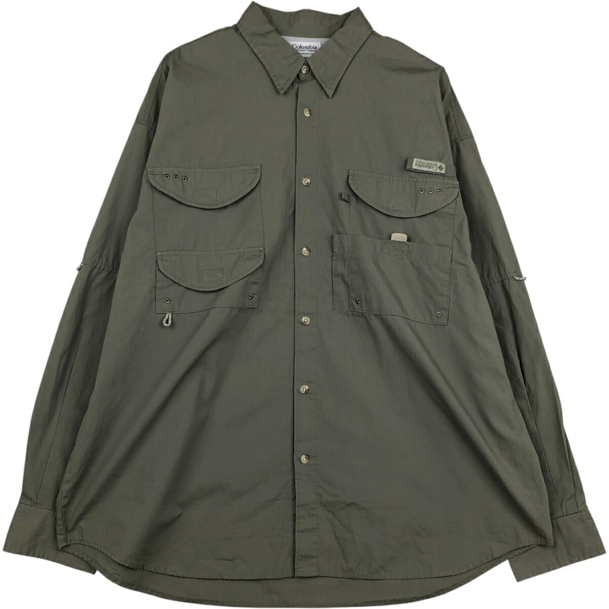 古着 ~00'S コロンビア Columbia PFG 長袖 フィッシングシャツ メンズXL相当 /eaa618515 【中古】 【260303】 カーキ系 春夏秋冬