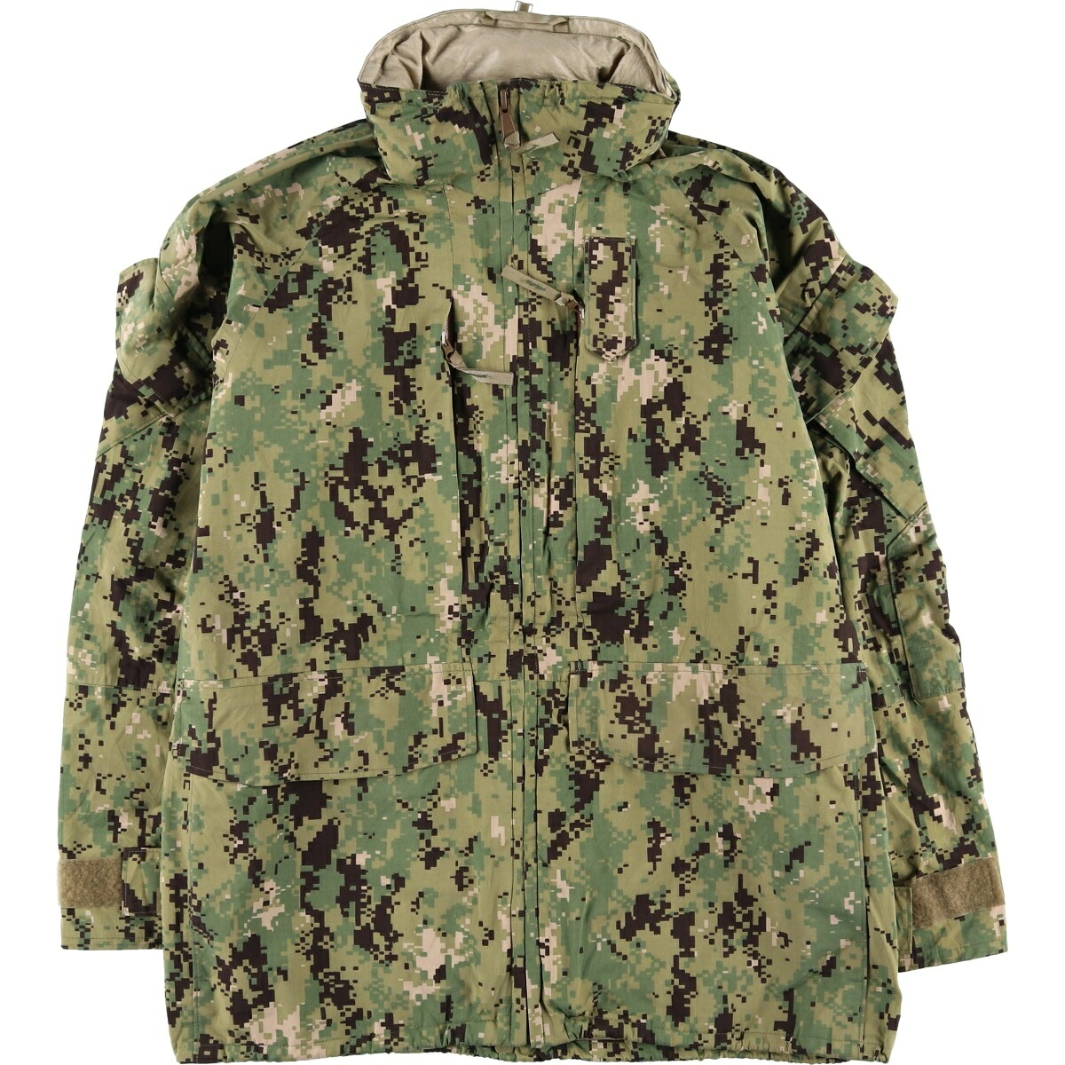 古着 米軍実品 迷彩柄 ミリタリー ゴアテックスパーカー USA製 MEDIUM-REGULAR メンズM相当 /eaa618716 【中古】 【260305】 カーキ系 春秋冬
