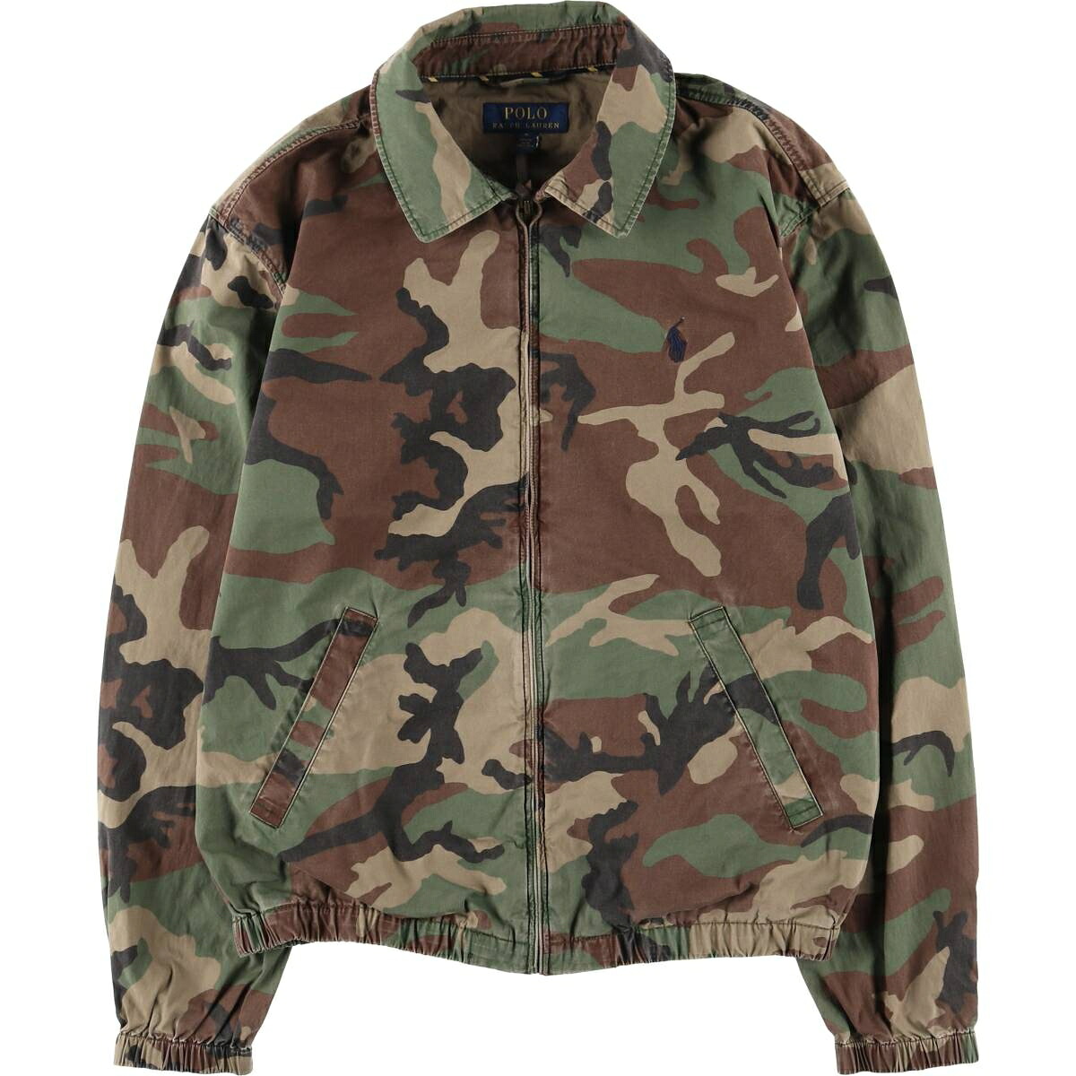 古着 ラルフローレン Ralph Lauren POLO RALPH LAUREN 迷彩柄 スイングトップ スポーツジャケット メンズM相当 /eaa618724 【中古】 【260307】 【GR-UN】 カーキ系 春秋冬
