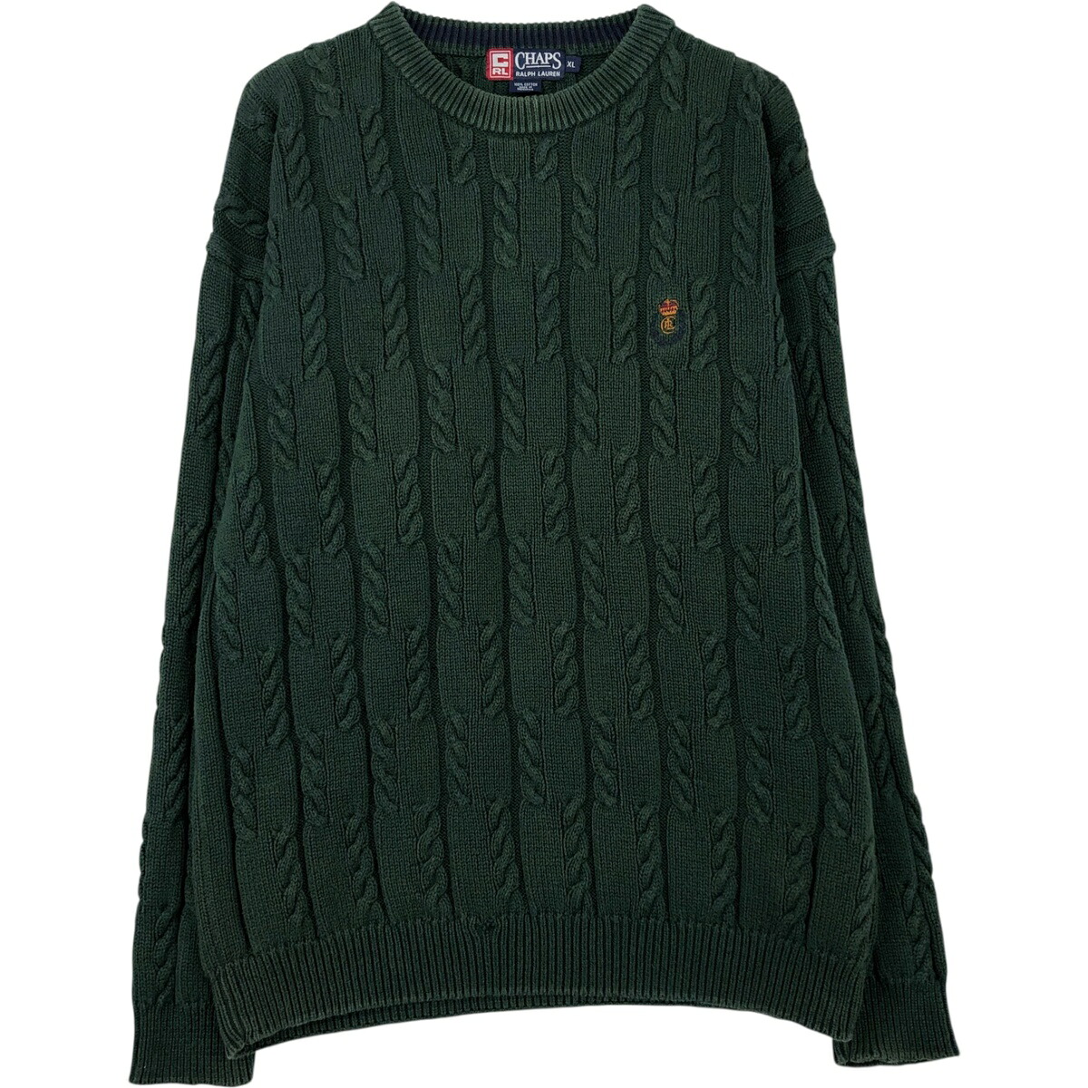 古着 ラルフローレン Ralph Lauren CHAPS チャップス ケーブル編み コットンニットセーター メンズXL相当 /eaa618829 【中古】 【260310】｜古着屋JAM