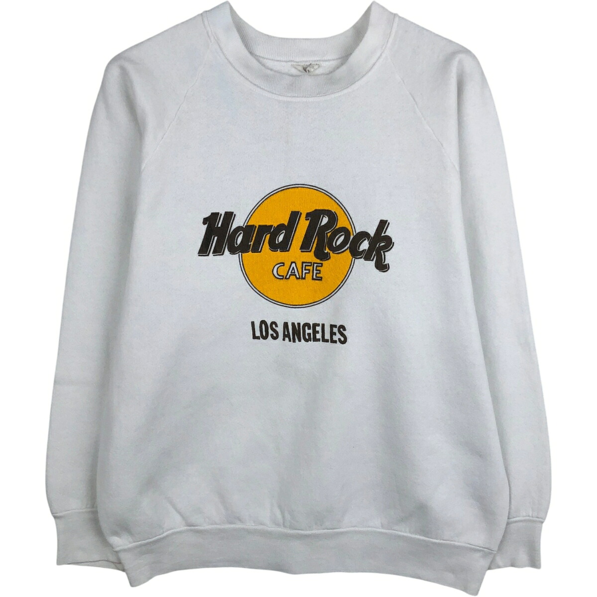 古着 90'S フルーツオブザルーム FRUIT OF THE LOOM HARD ROCK CAFE ハードロックカフェ アドバタイジング スウェットシャツ トレーナー USA製 メンズL相当 ヴィンテージ /eaa618887 【中古】 【260307】 ホワイト系 春夏秋冬