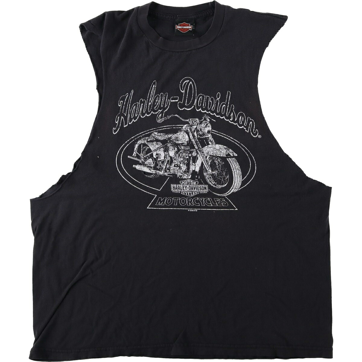 古着 ハーレーダビッドソン Harley-Davidson カットオフ ノースリーブ モーターサイクル バイクTシャツ レディースL相当 /eaa618921 【中古】 【260413】 【Elulu/エルル】 ブラック系 春夏秋