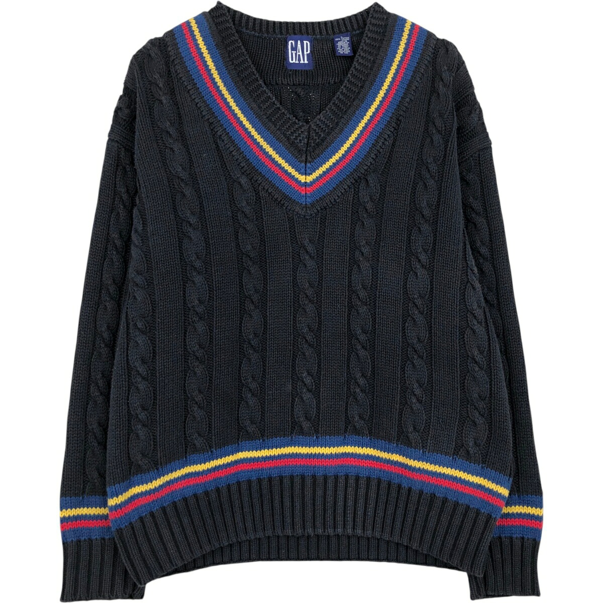 古着 90'S ギャップ GAP オールドギャップ チルデンニットセーター メンズL相当 ヴィンテージ /eaa619008 【中古】 【260302】 【GR-NV】 【SS2606_10】|古着屋JAM