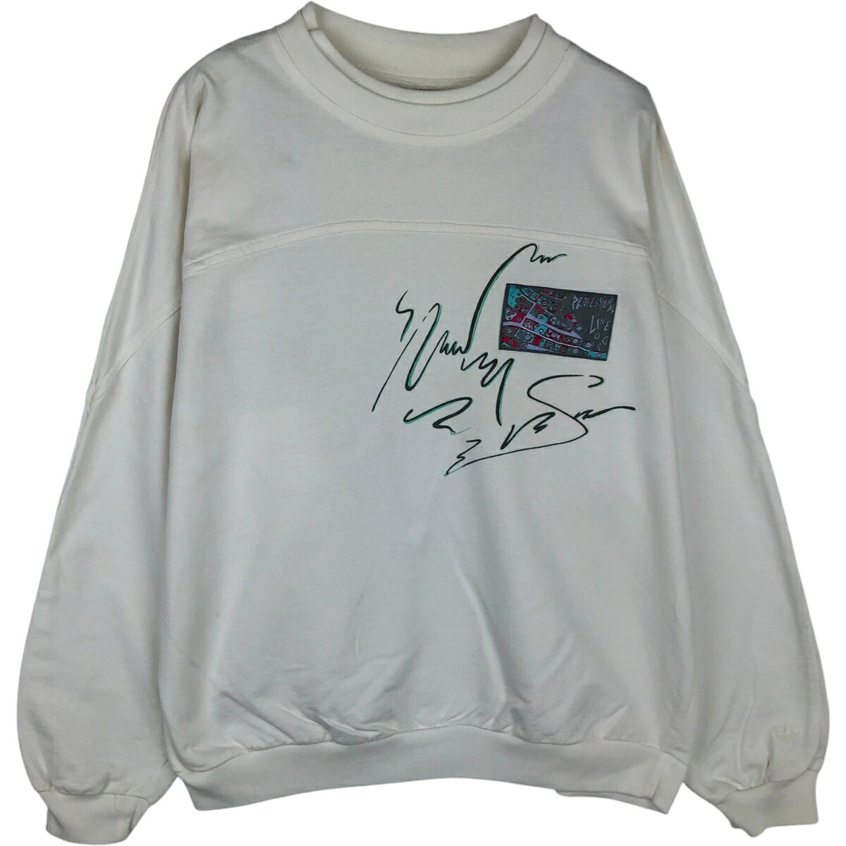 古着 80'S アディダス adidas トレフォイルロゴ プリントスウェットシャツ トレーナー メンズL相当 ヴィンテージ /eaa619435 【中古】 【260314】 【GR-UN】|古着屋JAM