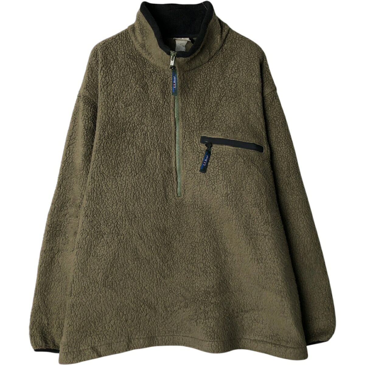 古着 ~90'S エルエルビーン L.L.Bean ハーフジップ フリースプルオーバー メンズXL相当 ヴィンテージ /eaa619493 【中古】 【260321】 グリーン系 春秋冬