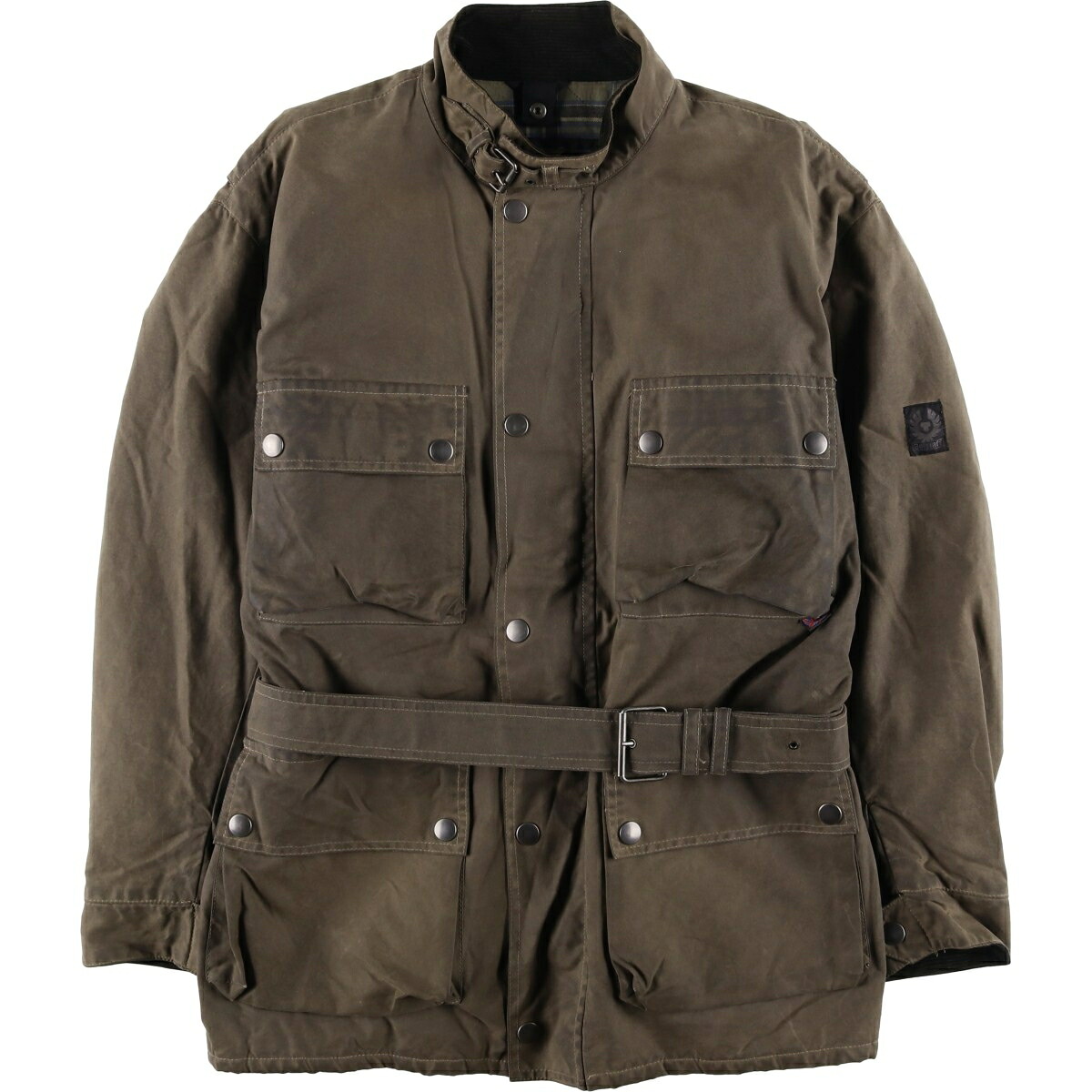 古着 ベルスタッフ Belstaff 中綿入り ワックスコットン オイルドジャケット 英国製 メンズXL相当 /eaa619679 【中古】 【260313】 カーキ系 春秋冬