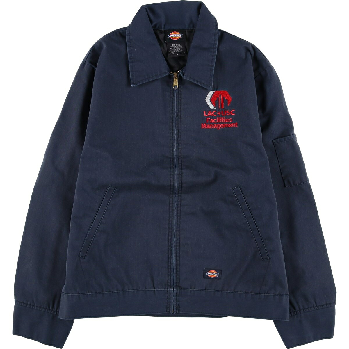 古着 ディッキーズ Dickies アイゼンハワージャケット ワークジャケット メンズM相当 /eaa619692 【中古】 【260308】 ネイビー系 春秋冬