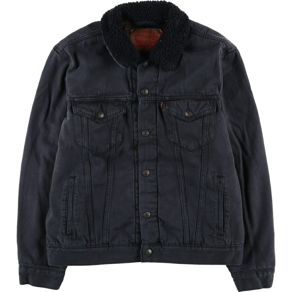 古着 リーバイス Levi's ブラックデニムボアジャケット メンズM相当 /eaa619735 【中古】 【260303】 ブラック系 春秋冬