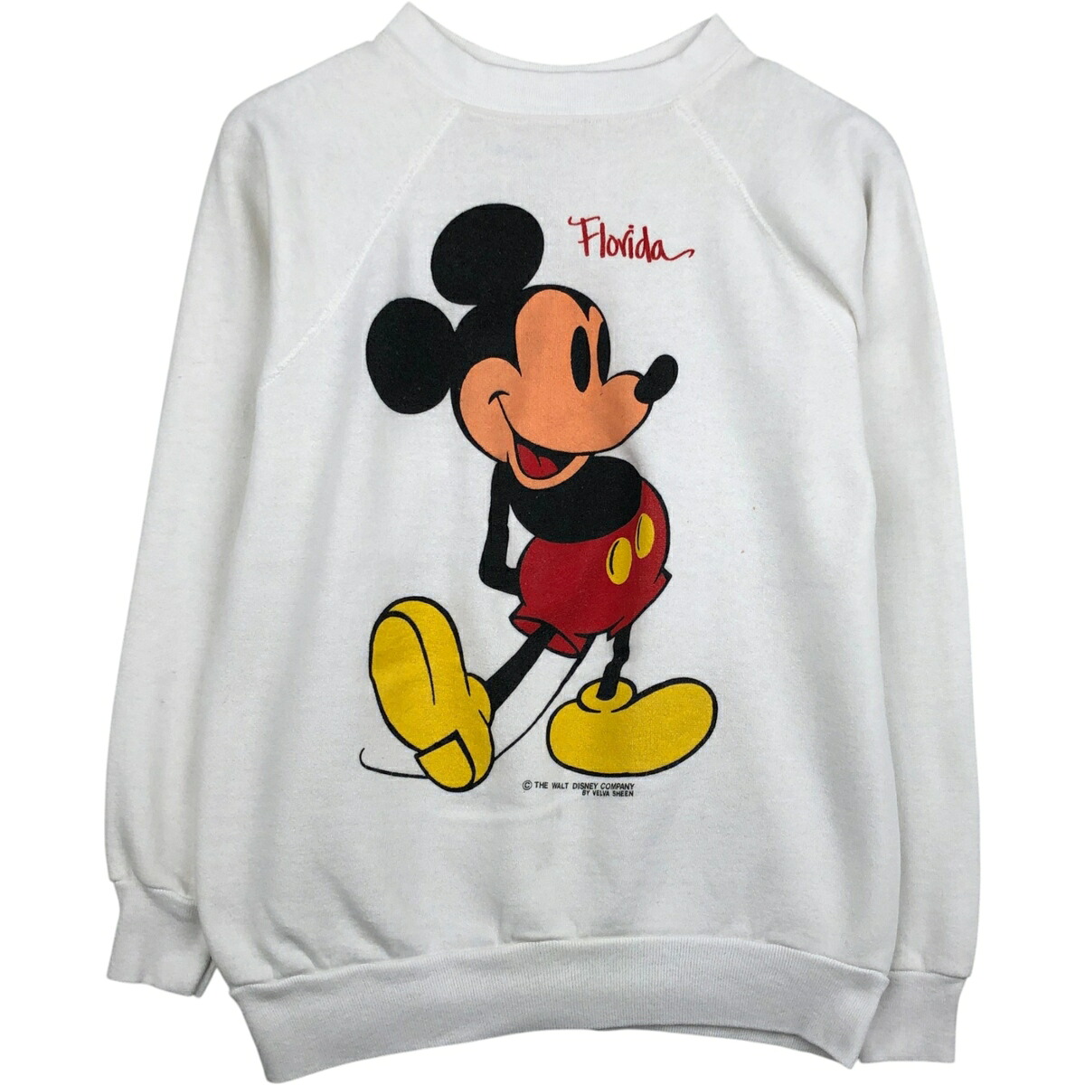古着 80'S タルテックス TULTEX MICKEY MOUSE ミッキーマウス キャラクタースウェットシャツ トレーナー USA製 レディースL相当 ヴィンテージ /eaa621193 【中古】 【260328】 【ADEL/アデル】 ホワイト系 春夏秋冬