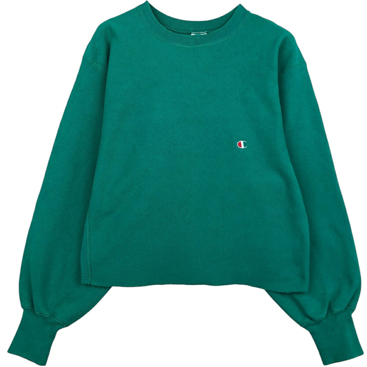 古着 90'S チャンピオン Champion REVERSE WEAVE リバースウィーブ 刺繍タグ カットオフ ワンポイントロゴスウェットシャツ トレーナー USA製 レディースXL相当 ヴィンテージ /eaa621208 【中古】 【260316】 【ADEL/アデル】|古着屋JAM