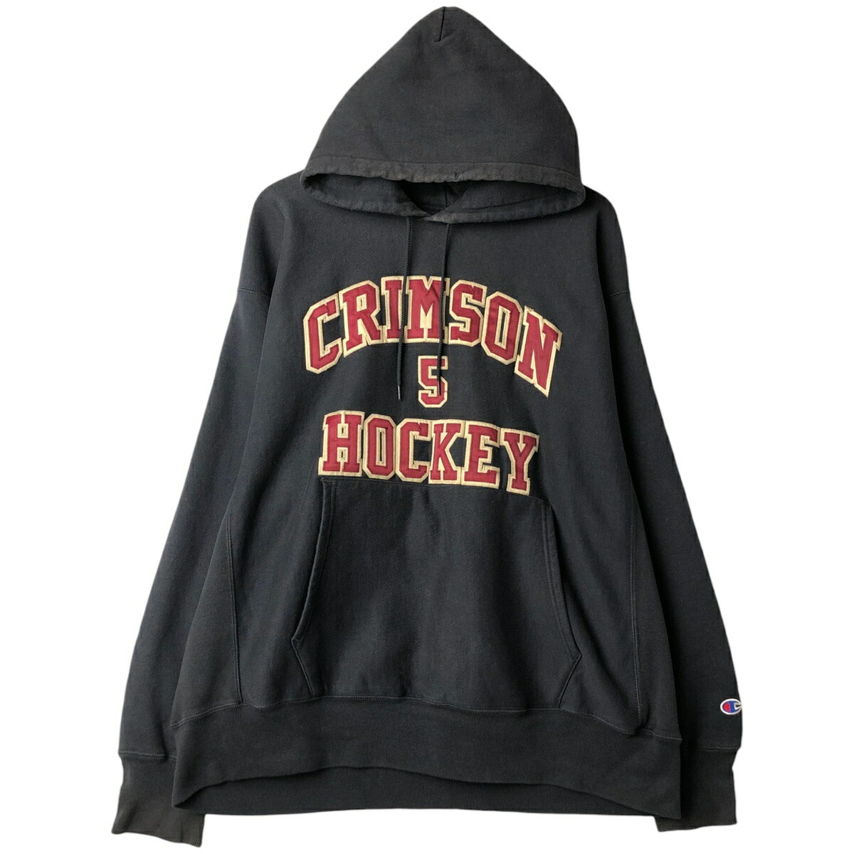 古着 00'S チャンピオン Champion PREMIUM REVERSE WEAVE プレミアムリバースウィーブ 三連プリント カレッジ スウェットプルオーバーパーカー メンズXXL相当 /eaa624096 【中古】 【260309】 ブラック系 春夏秋冬