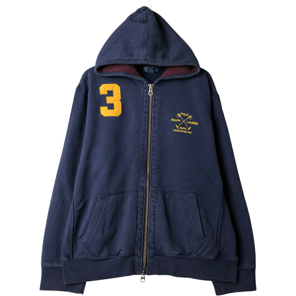 古着 ラルフローレン Ralph Lauren POLO by Ralph Lauren スウェットフルジップパーカー メンズXXL相当 /eaa624289 【中古】 【260309】 ネイビー系 春夏秋冬