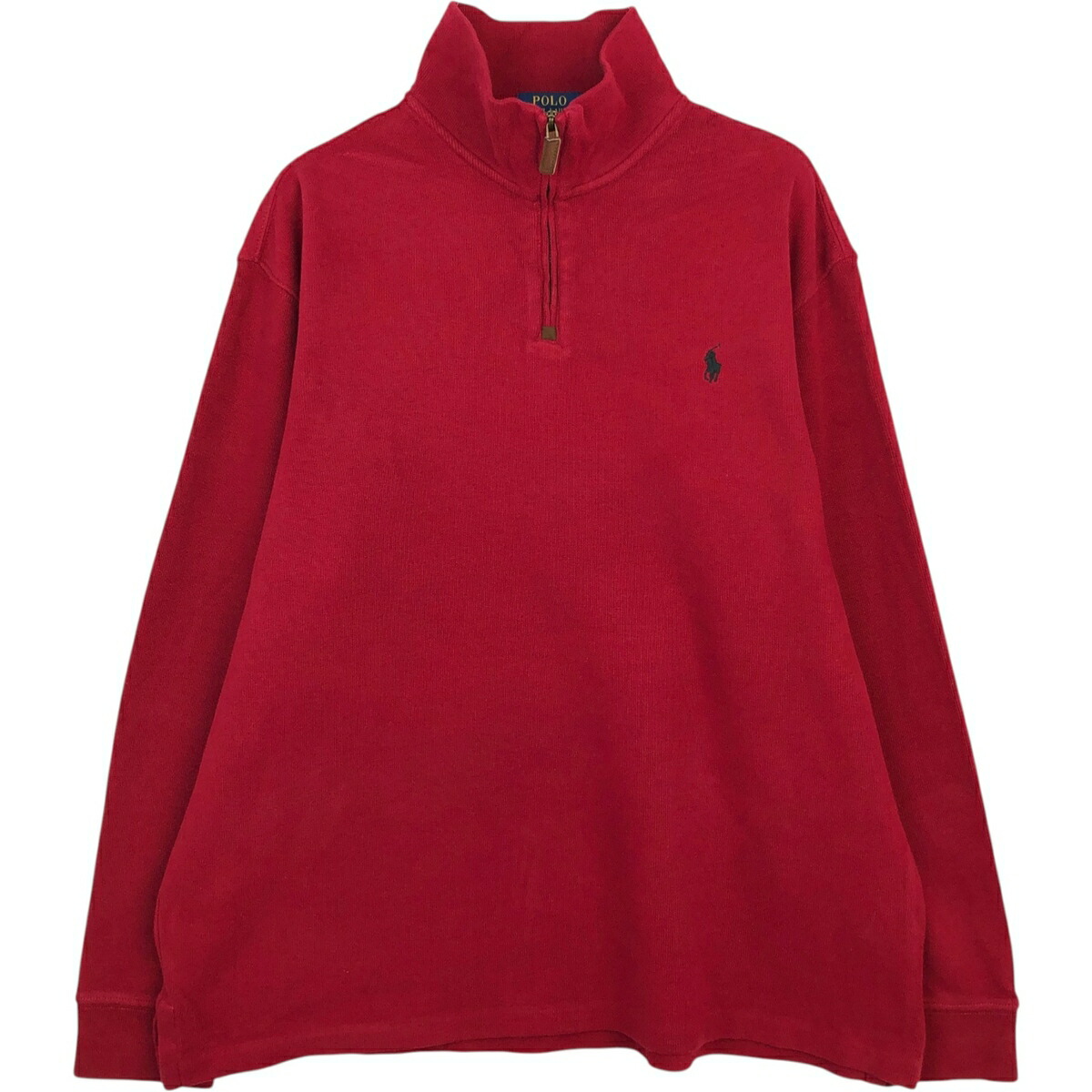 古着 ラルフローレン Ralph Lauren POLO RALPH LAUREN ハーフジップスウェットシャツ トレーナー メンズXL相当 /eaa624347 【中古】 【260309】 レッド系 春夏秋冬