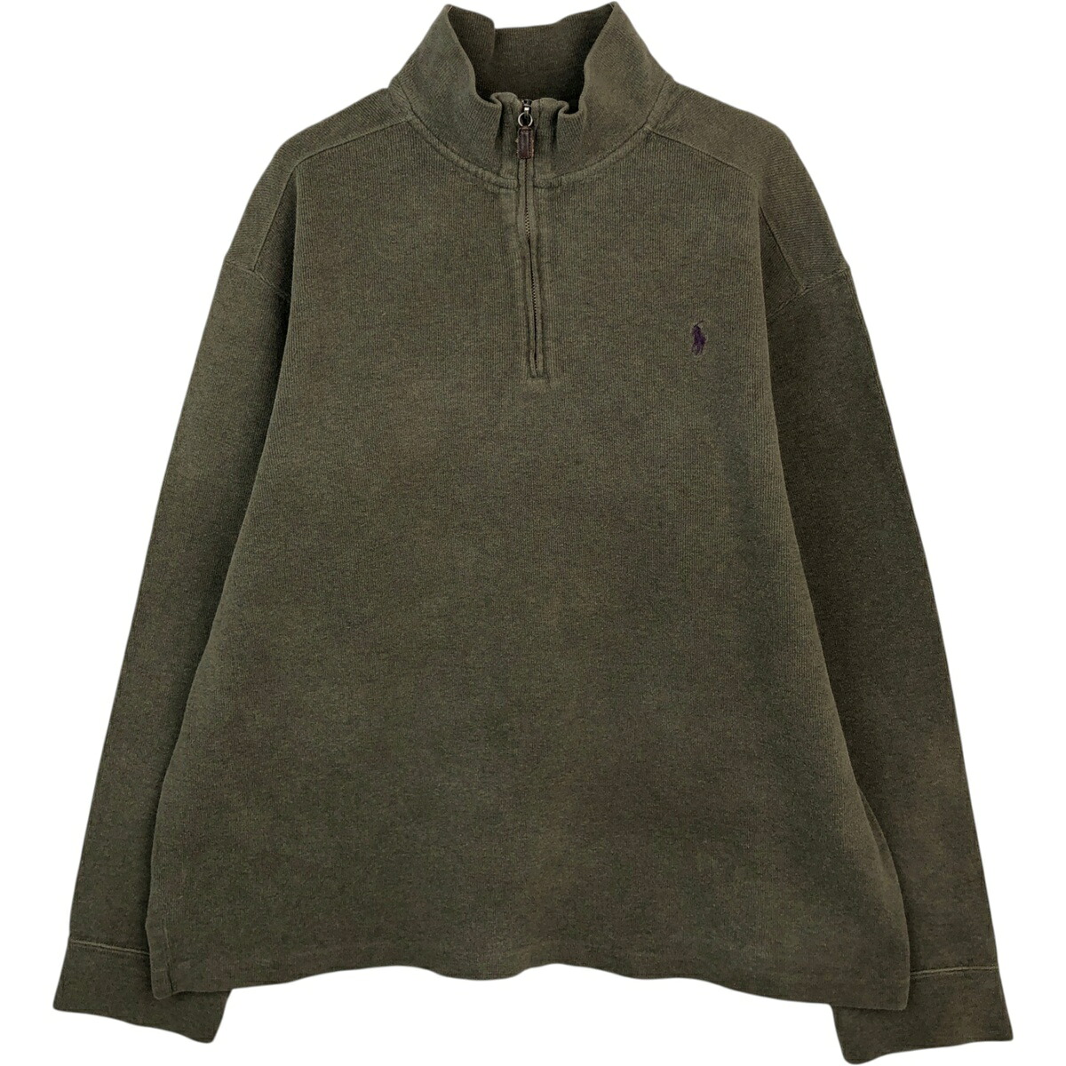 古着 ラルフローレン Ralph Lauren POLO by Ralph Lauren ハーフジップスウェットシャツ トレーナー メンズXXL相当 /eaa624356 【中古】 【260309】 グリーン系 春夏秋冬