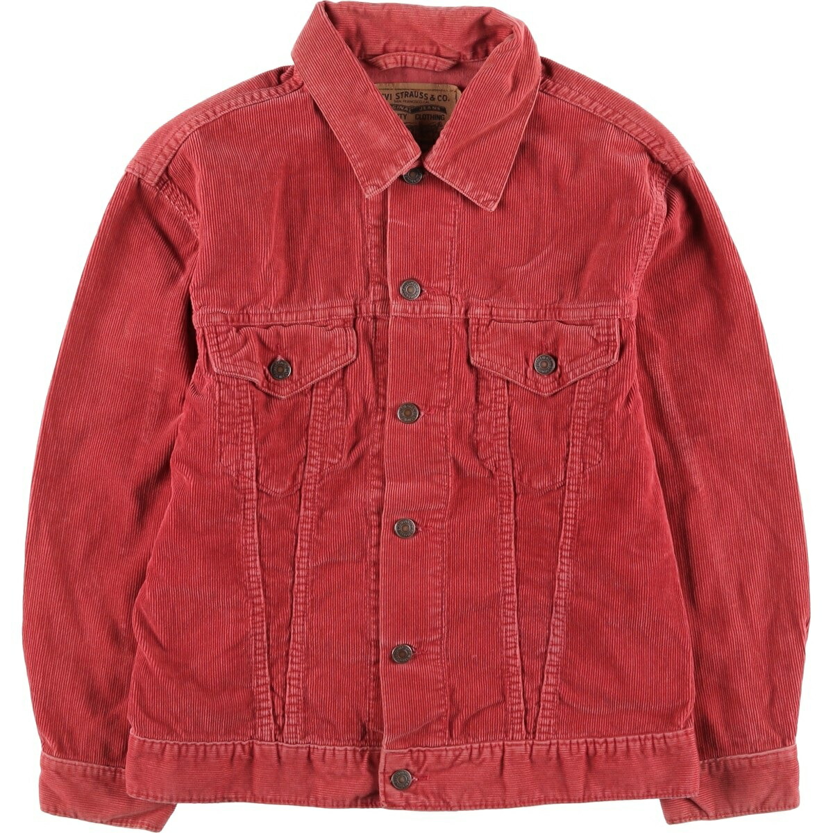 古着 リーバイス Levi's トラッカージャケット コーデュロイジャケット メンズL相当 /eaa624416 【中古】 【260312】 【GR-UN】 レッド系 春秋冬