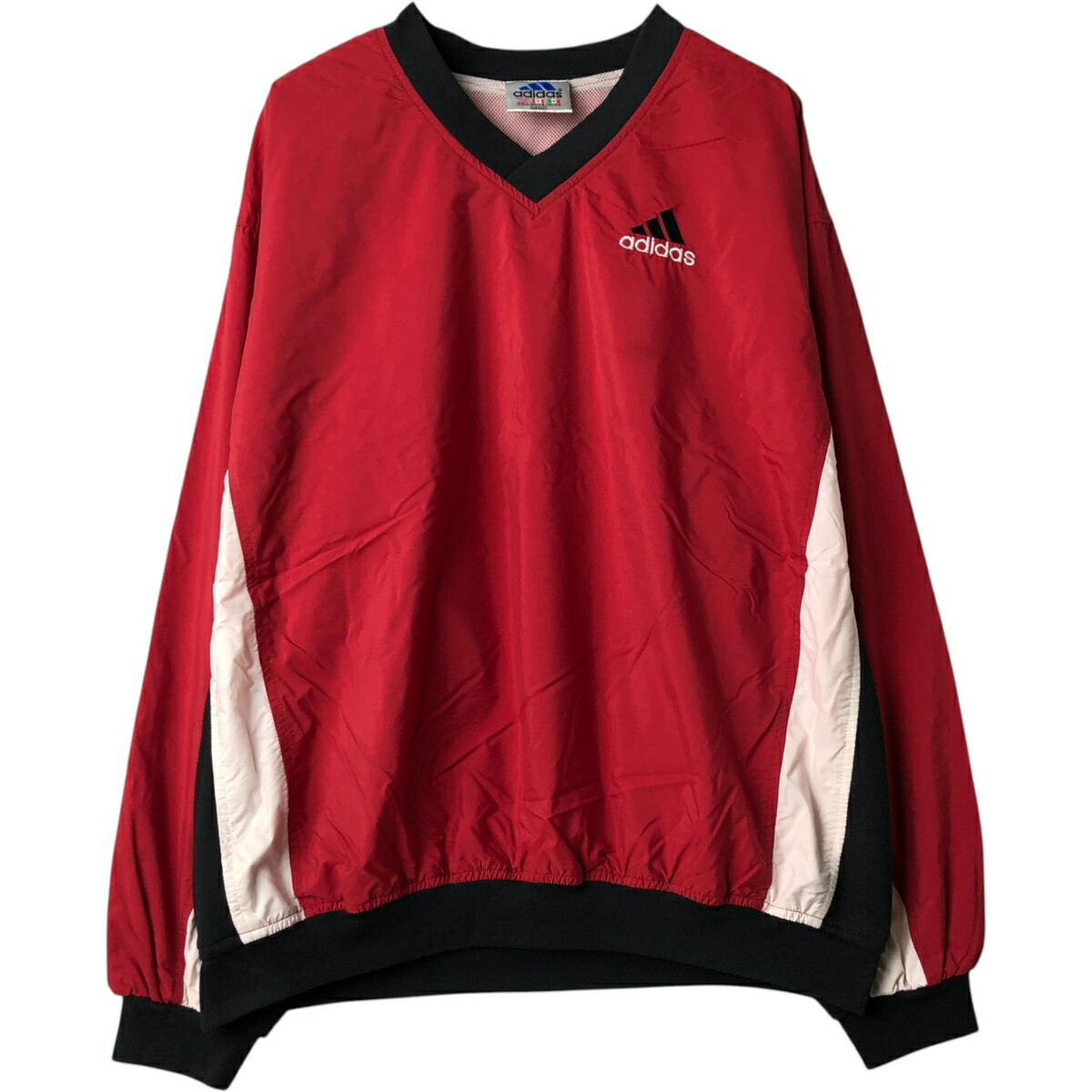 古着 90'S~ アディダス adidas Vネック ウォームアッププルオーバー メンズL相当 /eaa624497 【中古】 【260309】 レッド系 春秋冬