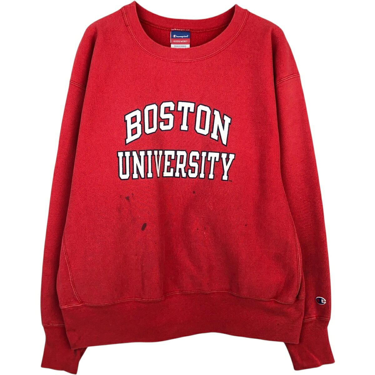 古着 チャンピオン Champion REVERSE WEAVE リバースウィーブ BOSTON ボストン大学 カレッジスウェットシャツ トレーナー メンズXL相当 /eaa624626 【中古】 【260309】 レッド系 春夏秋冬