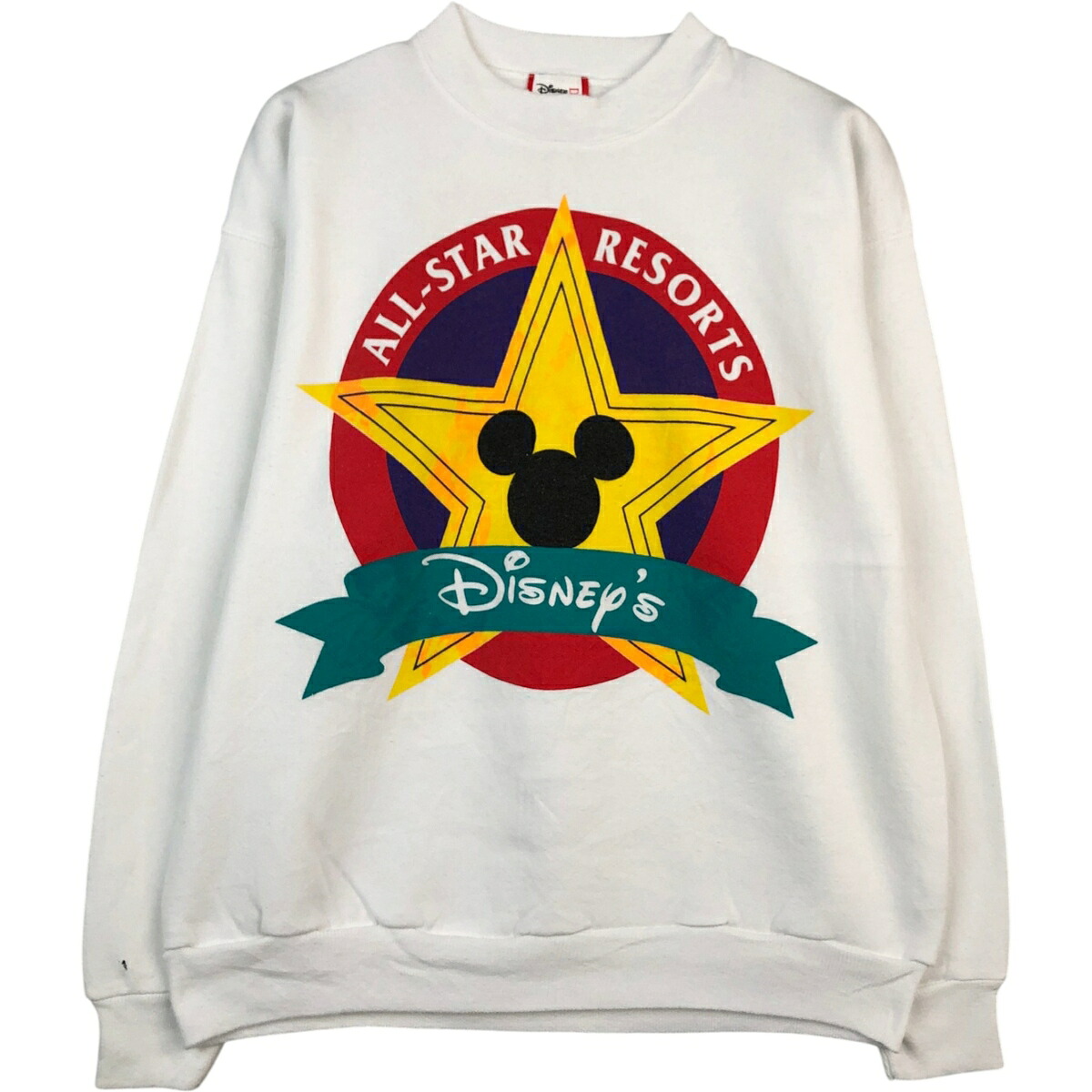 古着 90'S DISNEY DESIGNS MICKEY MOUSE ミッキーマウス キャラクタースウェットシャツ トレーナー USA製 メンズM相当 ヴィンテージ /eaa624636 【中古】 【260312】 ホワイト系 春夏秋冬