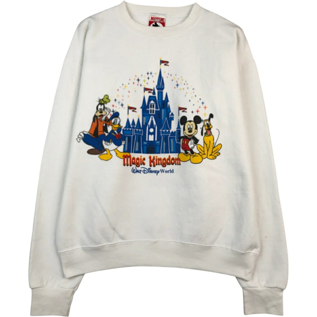 古着 90'S Micky,ink DISNEY ディズニー キャラクタースウェットシャツ トレーナー メンズXL相当 ヴィンテージ /eaa624638 【中古】 【260312】 ホワイト系 春夏秋冬