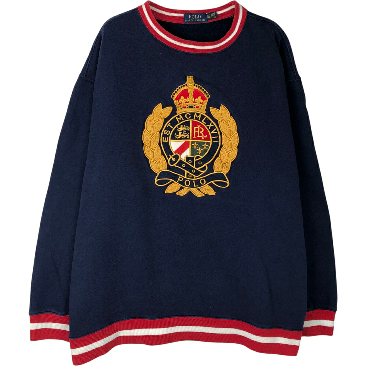古着 ラルフローレン Ralph Lauren POLO RALPH LAUREN ロゴスウェットシャツ トレーナー メンズXXL相当 /eaa624672 【中古】 【260315】 ネイビー系 春夏秋冬