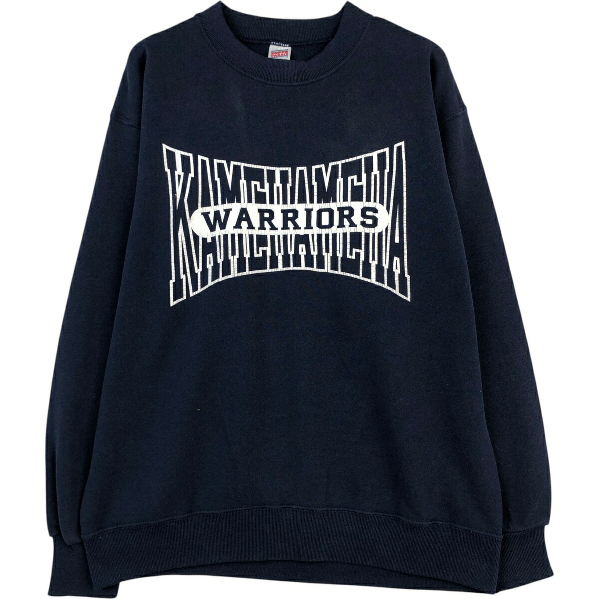 古着 90'S ソフィ SOFFE カレッジスウェットシャツ トレーナー USA製 メンズL相当 ヴィンテージ /eaa624830 【中古】 【260311】 ネイビー系 春夏秋冬