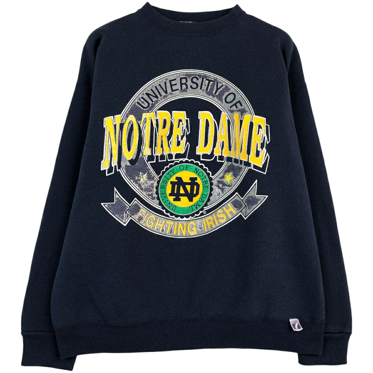 古着 80~90'S LOGO 7 INC NOTRE DAME ノートルダム大学 カレッジスウェットシャツ トレーナー メンズL相当 ヴィンテージ /eaa624839 【中古】 【260311】 ネイビー系 春夏秋冬
