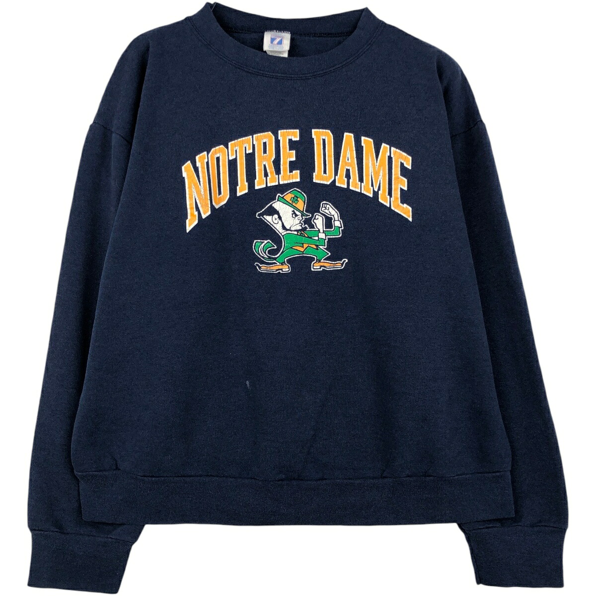 古着 80'S LOGO 7 INC NOTRE DAME ノートルダム大学 カレッジスウェットシャツ トレーナー USA製 メンズXL相当 ヴィンテージ /eaa624862 【中古】 【260311】 ネイビー系 春夏秋冬
