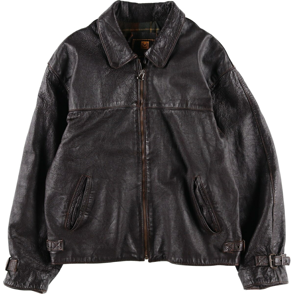 古着 SPORTSWEAR レザースポーツジャケット イタリア製 メンズL相当 /eaa625068 【中古】 【260316】 ブラウン系 春秋冬