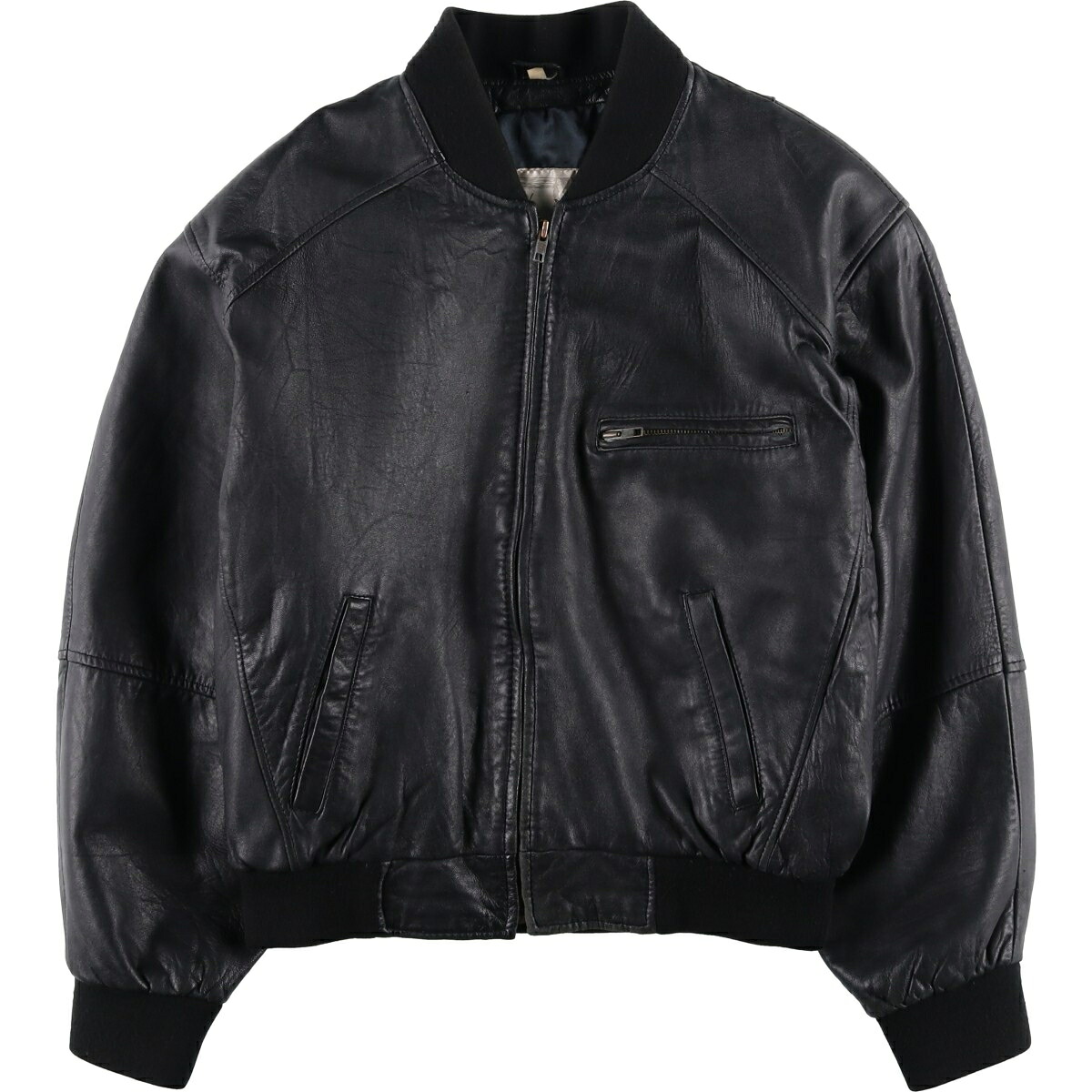 古着 MODIANO レザーブルゾン メンズL相当 /eaa625095 【中古】 【260314】 ブラック系 春秋冬