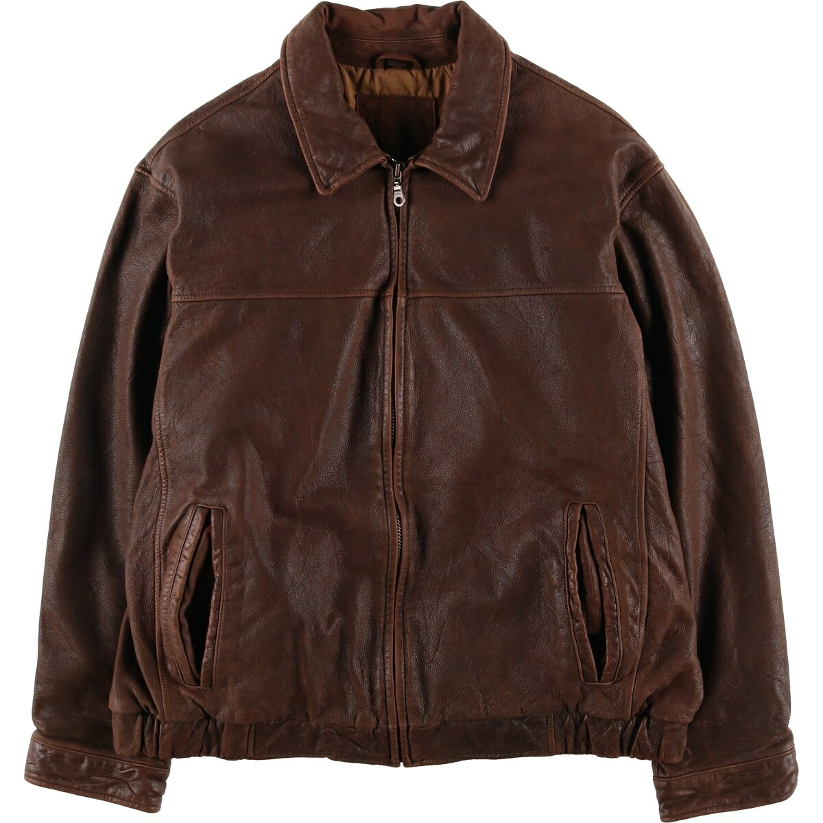 古着 ドッカーズ DOCKERS スイングトップタイプ 中綿入り レザーブルゾン メンズXL相当 /eaa625118 【中古】 【260314】 ブラウン系 春秋冬